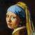 Painting of a woman after Vermeer